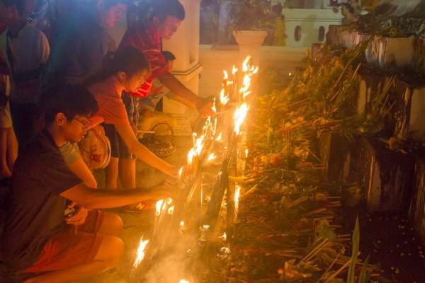 Burning sticks