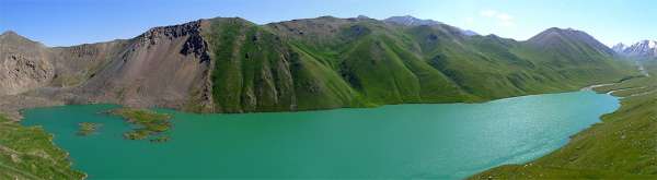Panoráma jazera Köl Ukok