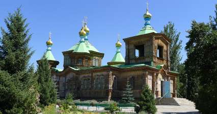 Wooden cathedral in Karakol