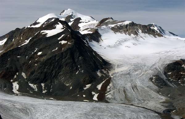 Vista da face norte do Wildspitze