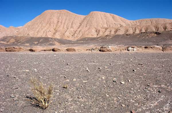 The desolate landscape of the Death Valley