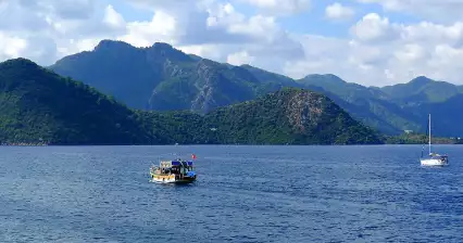 Marmaris I에서 보트 여행.
