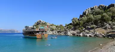 Marmaris II에서 보트 여행.